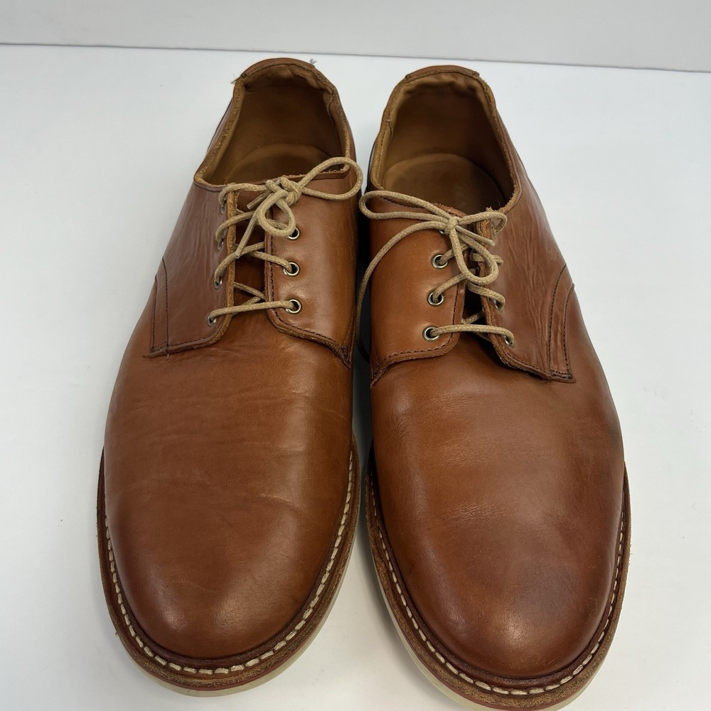 Allen Edmonds Nomad Men's Derby Shoes Size 11 D US Tan Leather Plain Toe Oxford - Picture 3 of 8
